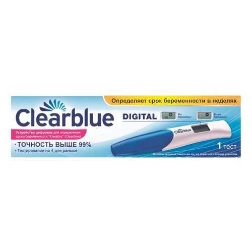 Тест на беременность Clearblue Digital цифровой с индикатором срока в Мелодия здоровья