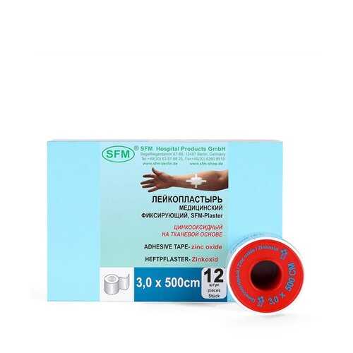 Лейкопластырь тканевая основа SFM Plaster пластиковая упаковка 534 524 3,0х500см белый в Мелодия здоровья