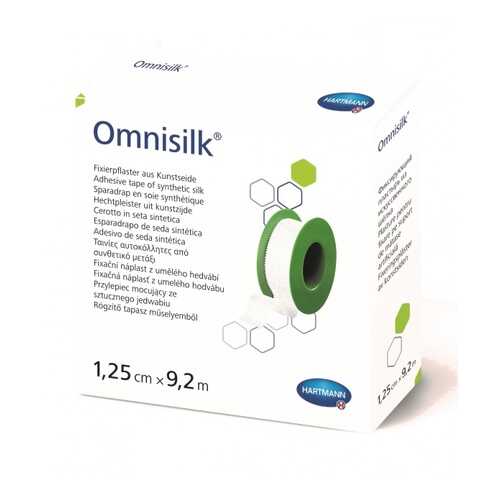 Пластырь Omnisilk фиксирующий из искусственного шёлка для повязок белый 1,25 см х 9,2 м в Мелодия здоровья