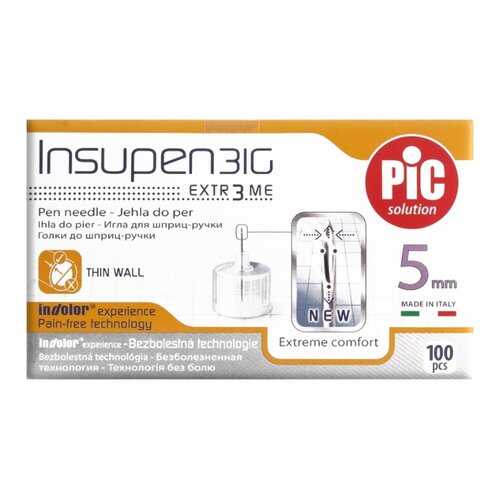 Иглы одноразовые Insupen к шприц-ручке 31G 0.25mm x 5mm 100 шт. в Мелодия здоровья