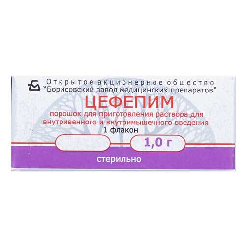 Цефепим пор. для р-ра в/в, в/м 1 г в Мелодия здоровья