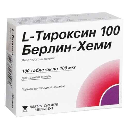 L-Тироксин 100 Берлин-Хеми таблетки 100 мкг 100 шт. в Мелодия здоровья