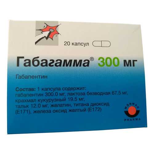 Габагамма капсулы 300 мг №20 в Мелодия здоровья