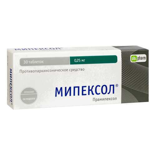 Мипексол таблетки 250 мг №30 в Мелодия здоровья