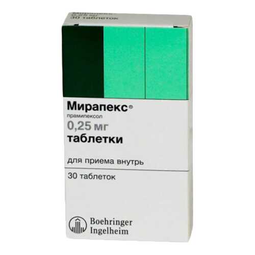 Мирапекс таблетки 0,25 мг №30 в Мелодия здоровья