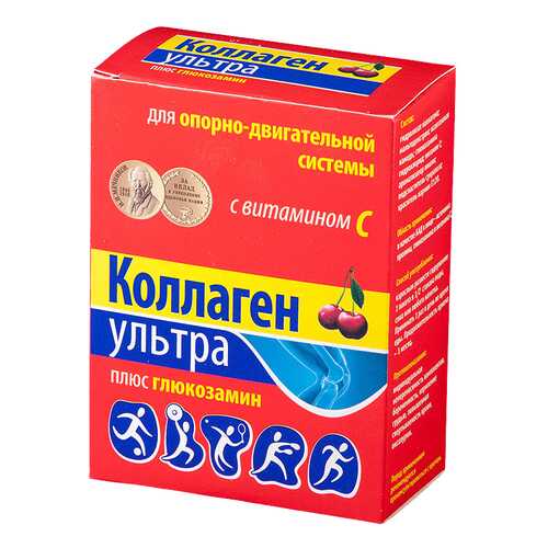 Коллаген ультра + глюкозамин порошок 8 г 7 шт. вишня в Мелодия здоровья