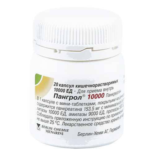 Пангрол 10000 капсулы 10000 ЕД 20 шт. в Мелодия здоровья