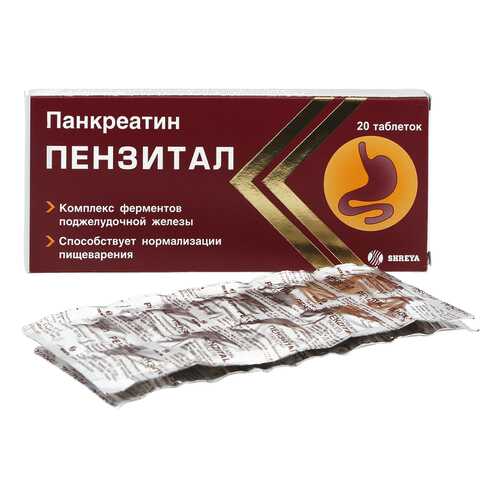 Пензитал таблетки кишечнораств. 20 шт. в Мелодия здоровья