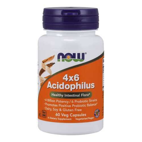 Для пищеварения NOW Acidophilus 4x6 60 капсул в Мелодия здоровья