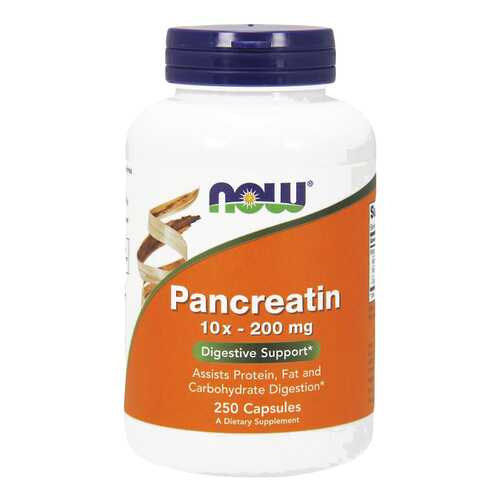 Для пищеварения NOW Pancreatin 2000 мг 250 капсул в Мелодия здоровья