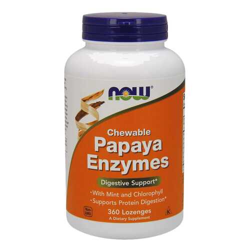 Для пищеварения NOW Papaya Enzymes папайя мята жевательные таблетки 360 шт. в Мелодия здоровья
