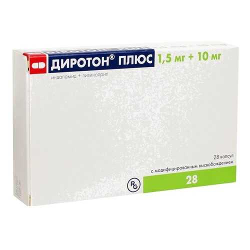 Диротон Плюс капсулы с модиф.высвоб.1,5 мг+10 мг №28 в Мелодия здоровья