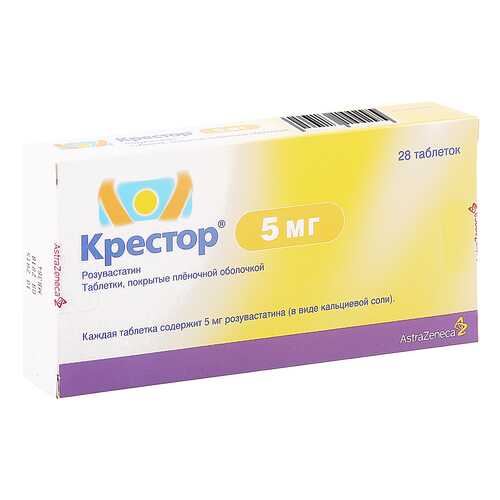 Крестор таблетки 5 мг 28 шт. в Мелодия здоровья