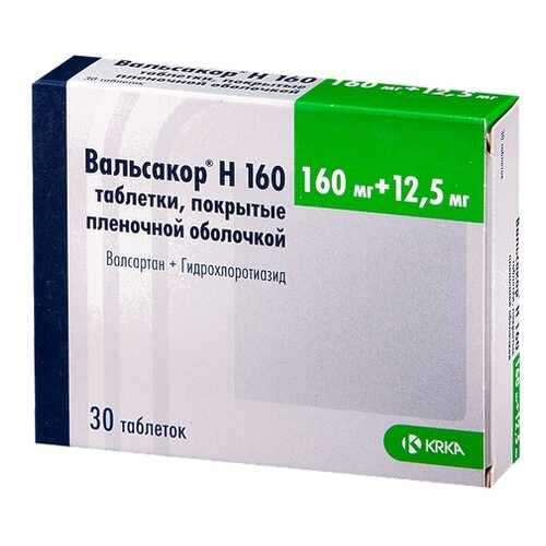 Вальсакор Н160 таблетки 160 мг+12,5 мг 30 шт. в Мелодия здоровья