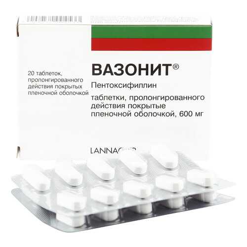 Вазонит таблетки пролонг 600 мг 20 шт. в Мелодия здоровья
