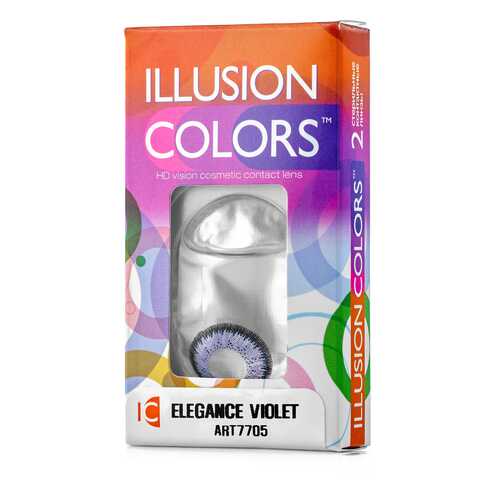 Контактные линзы ILLUSION colors Elegance 2 линзы -3.5D violet фиолетовый в Мелодия здоровья