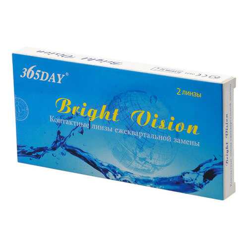 Контактные линзы 365Day Bright Vision 2 линзы R 8,6 -1,75 в Мелодия здоровья