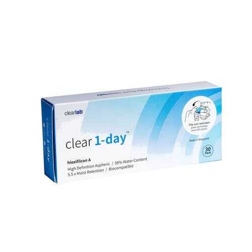 Контактные линзы ClearLab Clear 1-Day 30 линз R 8.7 -00,75 в Мелодия здоровья