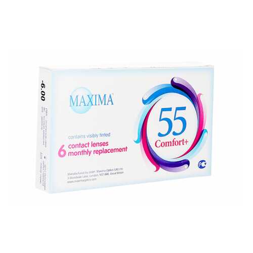 Контактные линзы Maxima 55 Comfort Plus 6 линз R 8,6 -5,75 в Мелодия здоровья