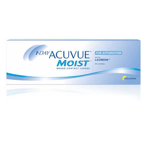 Контактные линзы 1-Day Acuvue Moist for Astigmatism 30 линз -6,00/-0,75/90 в Мелодия здоровья