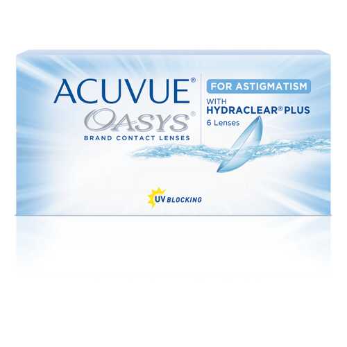 Контактные линзы Acuvue Oasys for Astigmatism with Hydraclear Plus 6 линз +1,25/-2,25/120 в Мелодия здоровья