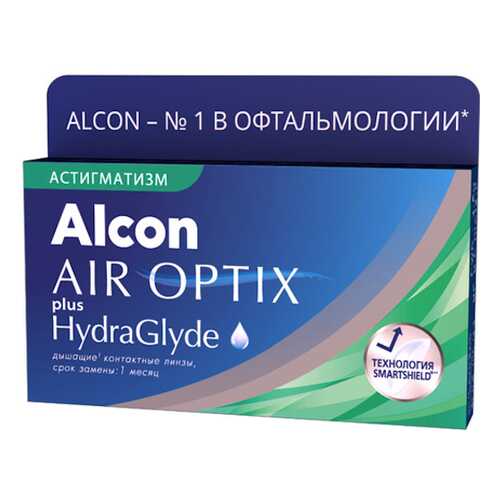 Контактные линзы AirOptix HydraGlyde for Astigmatism 3 шт. PWR -5,00, CYL -2,25, AXIS 010 в Мелодия здоровья