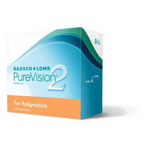 Контактные линзы PureVision 2 for Astigmatism 3 линзы -4,75/-2,25/10 в Мелодия здоровья