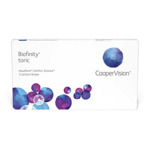 Линзы контактные CooperVision Biofinity Toric 3 шт. -8/1,25/160 в Мелодия здоровья