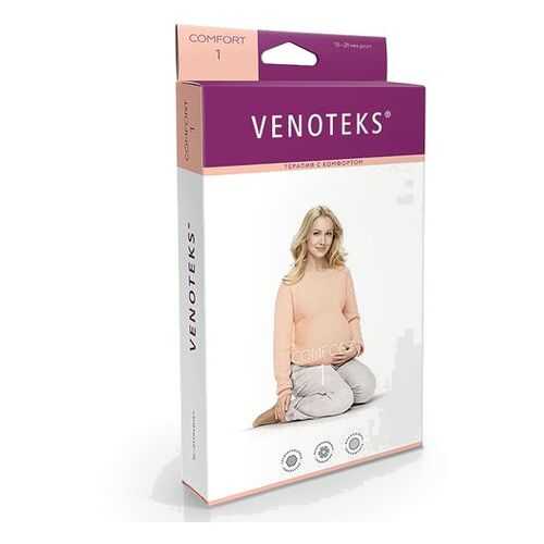 Колготки для беременных VENOTEKS COMFORT с микрофиброй 1 класс 1С402, бежевый, р.S в Мелодия здоровья