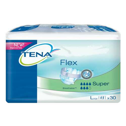 Подгузники для взрослых с поясом, L, 30 шт. Tena Flex Super в Мелодия здоровья