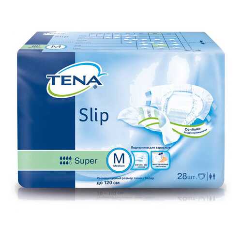 Подгузники для взрослых Tena Slip Super M дышащие 28 шт. в Мелодия здоровья