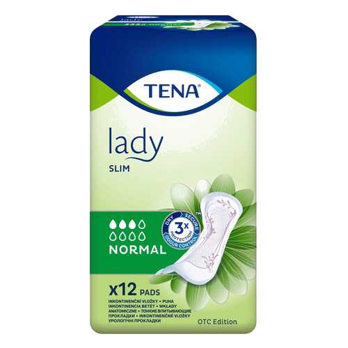 Урологические прокладки для женщин, 12 шт. Tena Lady Slim Normal в Мелодия здоровья