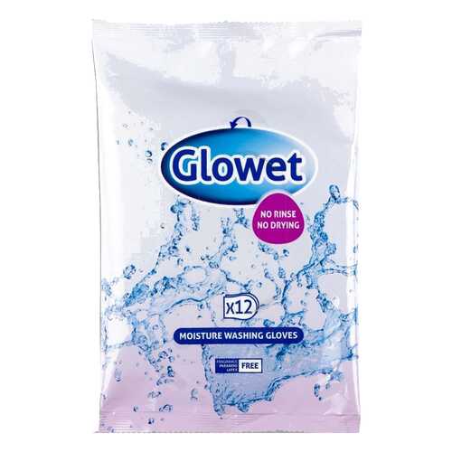 Рукавицы, влажные, пропитанные моющим лосьоном Glowet, одноразовые, 25x17 см, 12 шт. Abena в Мелодия здоровья