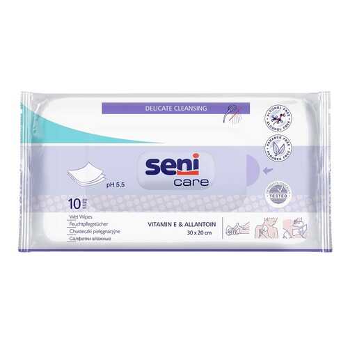Салфетки влажные SENI CARE с витамином E 10 шт в Мелодия здоровья