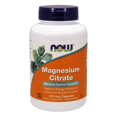 Магний NOW Magnesium Citrate Caps 120 капс. без вкуса в Мелодия здоровья
