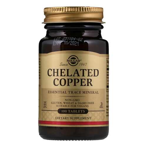 Медь Solgar Chelated Copper 100 табл. в Мелодия здоровья