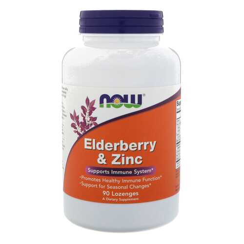 Добавка для иммунитета NOW Elderberry&Zinc 90 табл. бузина в Мелодия здоровья