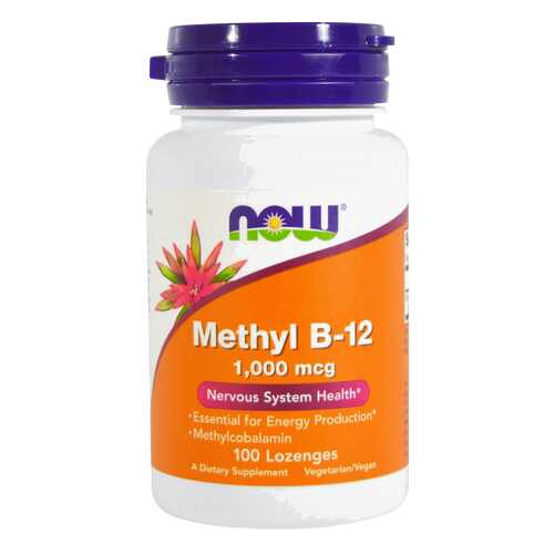 Витамин B NOW Methyl B-12 1000 мкг 100 пастилок в Мелодия здоровья